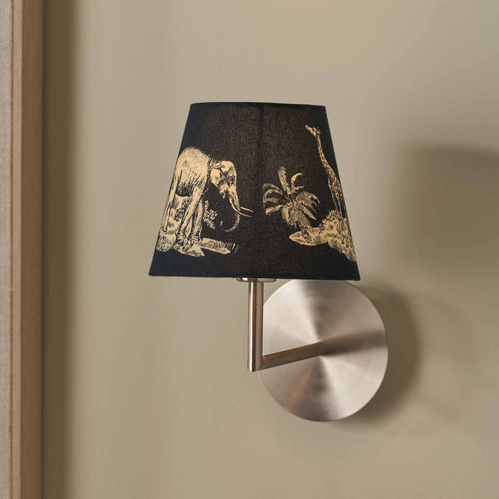 Zola Inky Blue Cotton Safari Tapered Lampshade